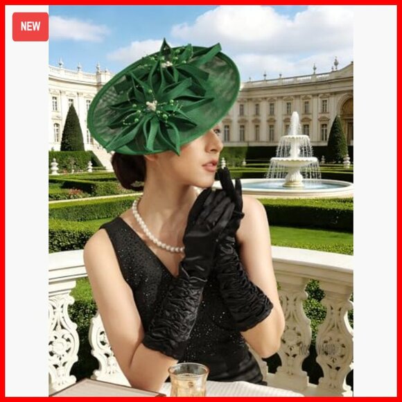 Elegant Women\'s Fascinator Hat with Flower Feathers for Wedding Derby Tea Party main image 7